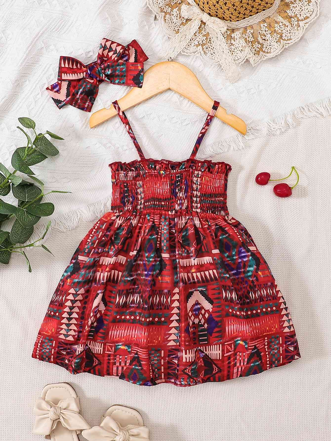 Baby Girl Printed Smocked Pinafore Dress – Nursery Royalty by Etter  Boutique's